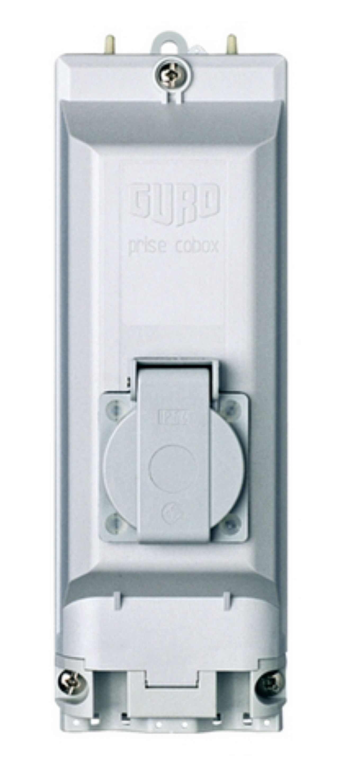 Prise Cobox 1FN+1ID-Boîtier EP avec prise 2P+T-1 porte fusible et 1 Inter Diff