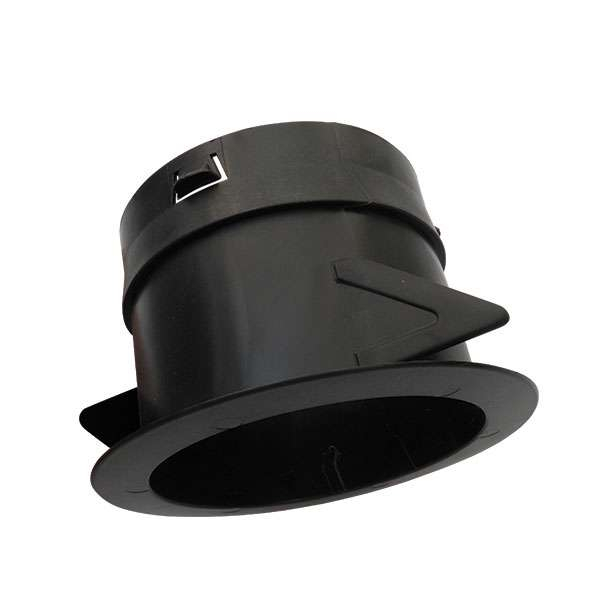 Manchette 3 griffes noir D 125mm - MANCHETTE 3 GRIFFES - ERGOTS Ø125 VRAC - 010055 EOLIANCE - 010055 