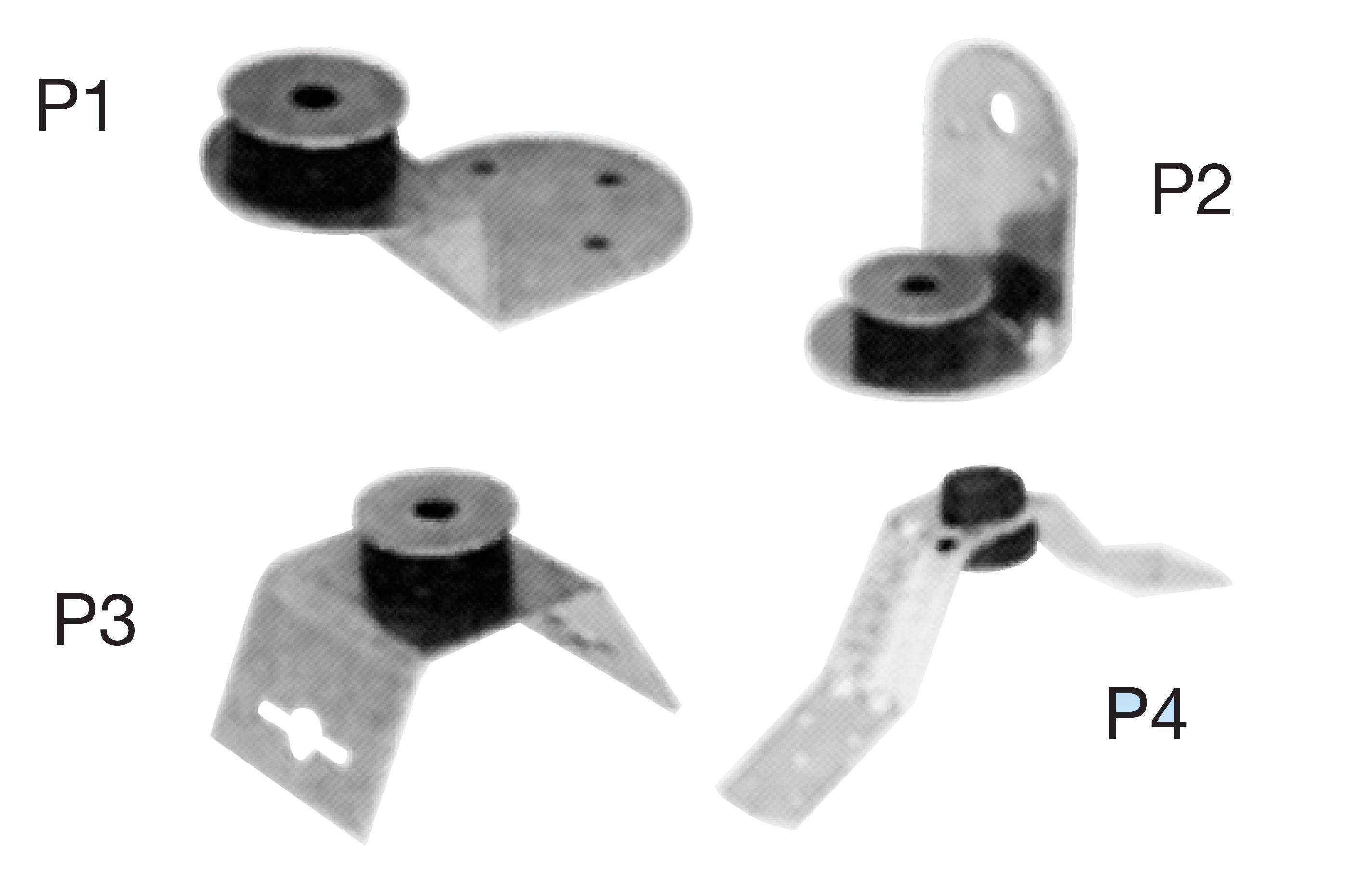 Pattes de fixation P2 (x4) - 865300 S&P UNELVENT - 865300 