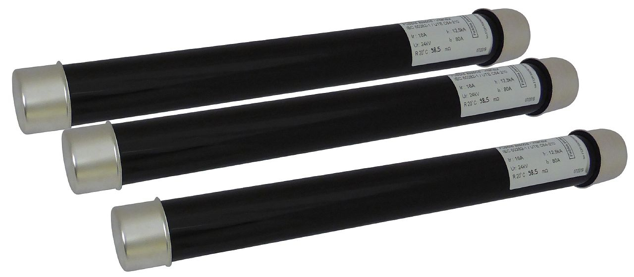 ENS. 3 FUSIBLES HTA 24 KV 16A