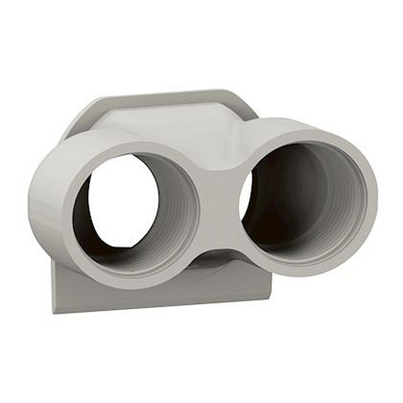 Embout presse-étoupe Plexo 2 entrées PG16 gris