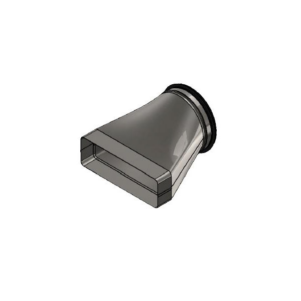 Raccord Droit Rectangulaire/circulaire à joint 250x80 -  ECONONAME - RCDTRECCLDGAL25080 