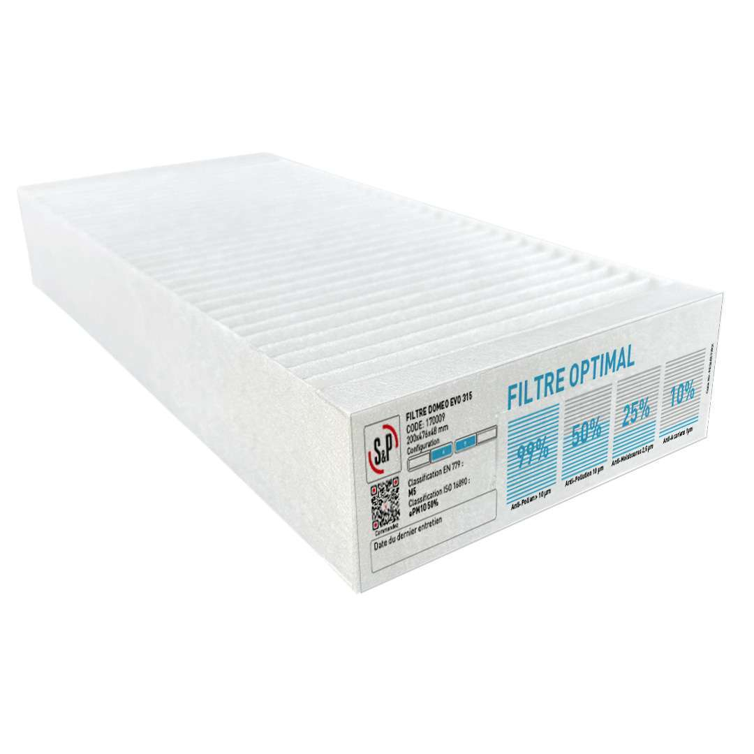 Filtre M5 pour DOMEO EVO 315 - FILTRE M5 DOMEO EVO 315 - 170009 S&P UNELVENT - 170009 