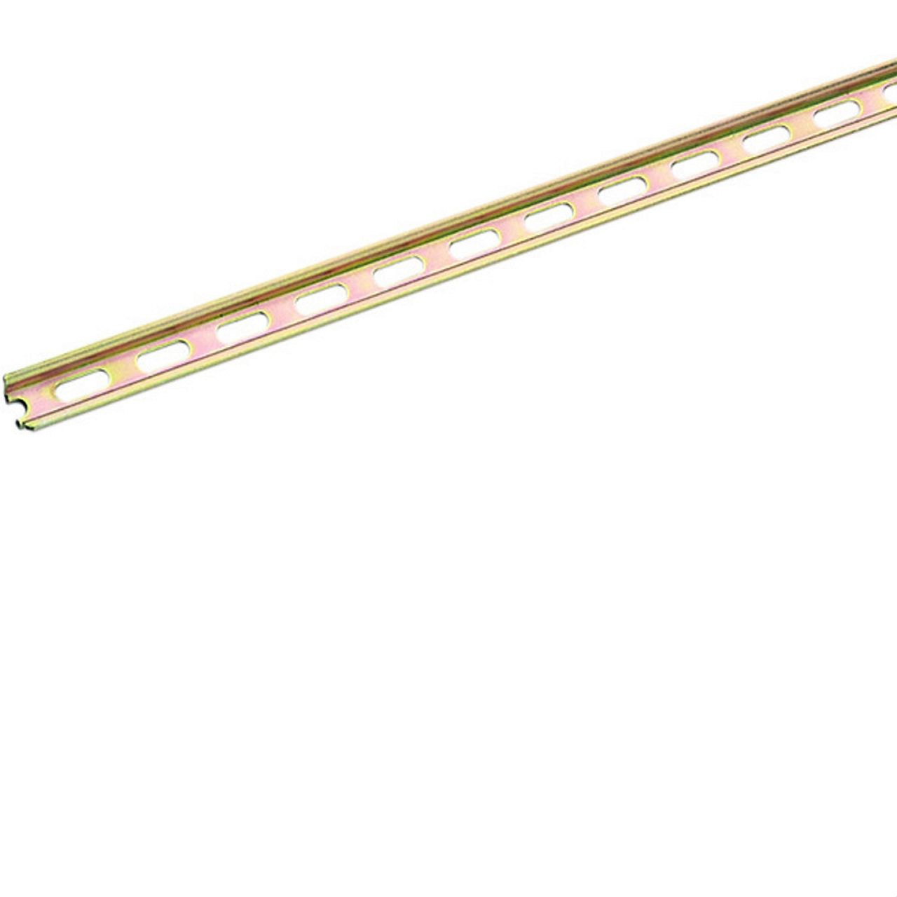 Rail Din symétrique perforé électrozingué bichromaté prof5mm l 15mm long 2m