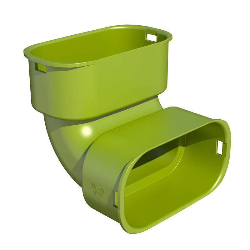 Coude vertical pour conduit oblong D100x50 - Optiflex PRO ALDES - 11095947 