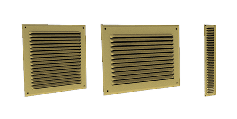 Grille à auvents en aluminium prélaqué doré 300 x 300 GAM - GADO - GADO300GAM ECONONAME - GADO300GAM 