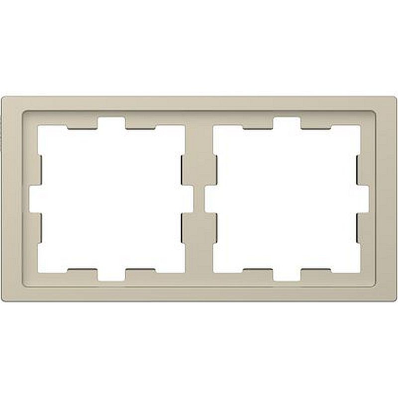 D-Life - cadre de finition - blanc sable - 2 postes