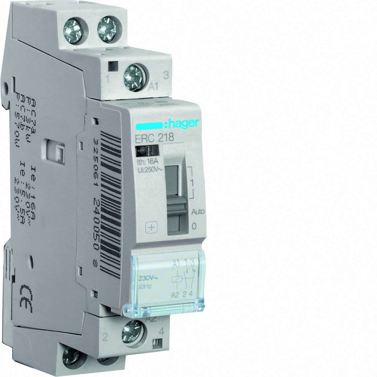 Relais de commande 16A, 1F+1O, 230V