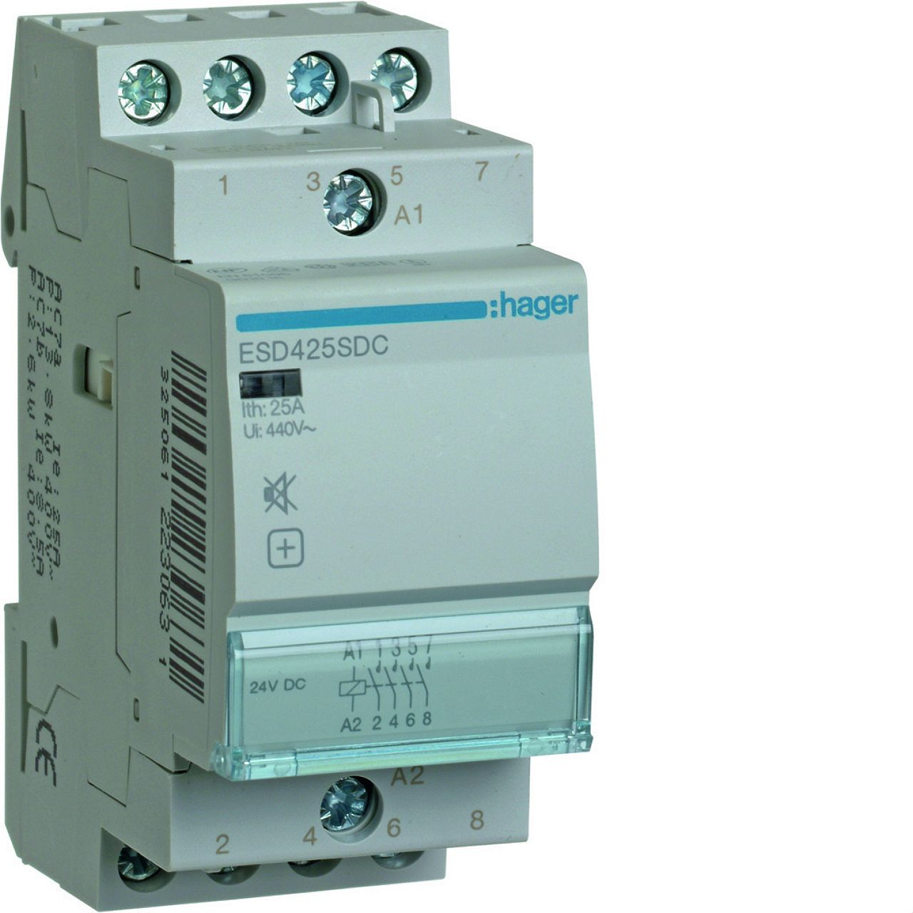 Contacteur silencieux 25A, 4F, 24V