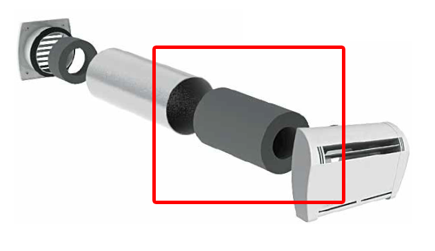 Manchon mousse acoustique D125 l200 - MAC 125 - MAC125E ECONONAME - MAC125E 