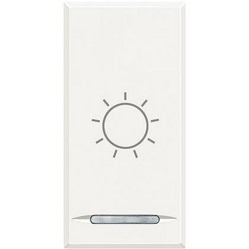 Manette Axolute symbole lumière type poussoir 1 module - White