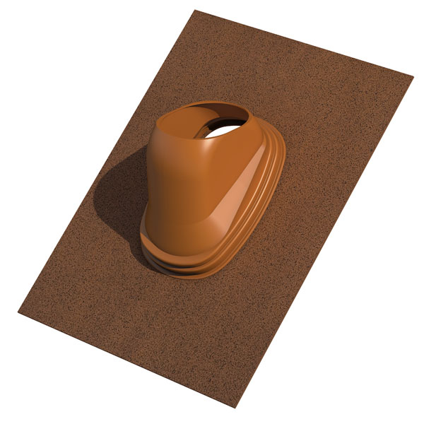 Solin de toiture ocre 5° à 25°  D110/160 mm - Ubiflex UBBINK - 290086 