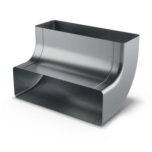 Coude 90° rectangulaire vertical 220x55 -  ECONONAME - CDEV90RECGALD22055 