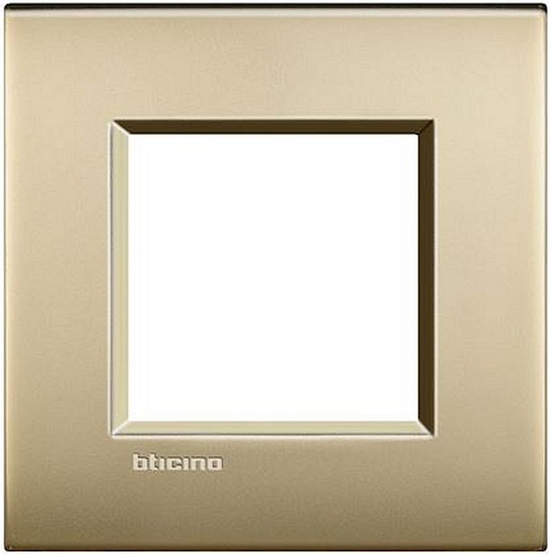 Plaque Livinglight Air Brillant 2 modules - Or mat