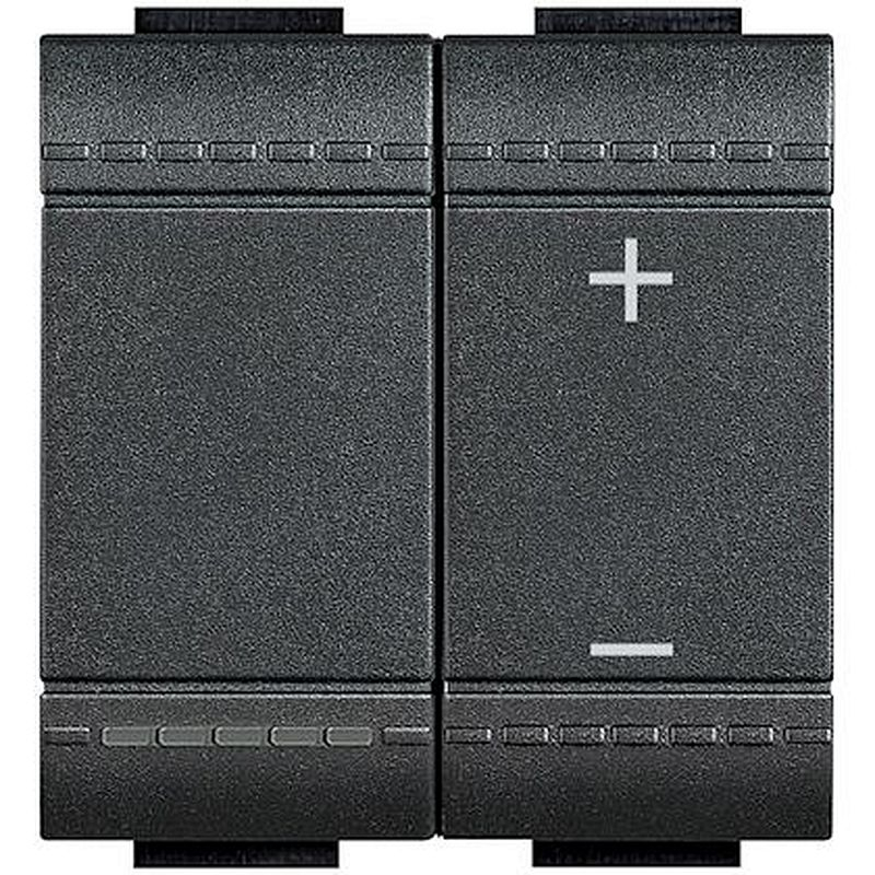 Variateur basique 2 fils sans neutre Livinglight - Anthracite - 2 modules