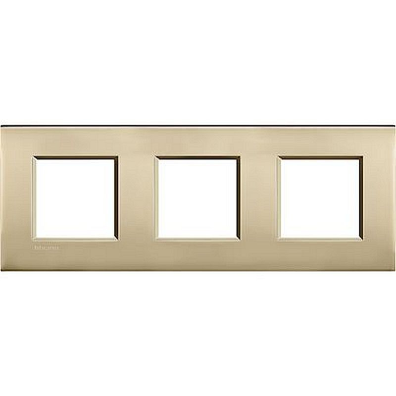 Plaque Livinglight Air Brillant 2+2+2 modules horizontal ou vertical - Or mat