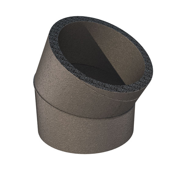 Coude rigide 30 polyéthylène isolé D160 - Aerfoam UBBINK - 188223 