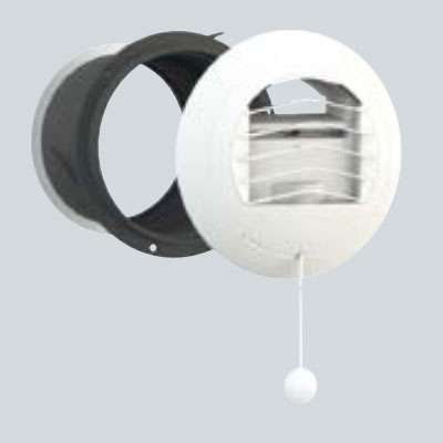 Bouche d’extraction autoréglable - ALIZE AUTO double débit 20/75 m³/h + manchon placo 3 griffes Ø 125, L. 100 mm, avec joint - 2801 ANJOS - 2801 