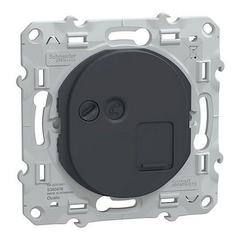 Ovalis - prise RJ45 - cat.6 STP - réseaux VDI- grade 3 - Anthracite