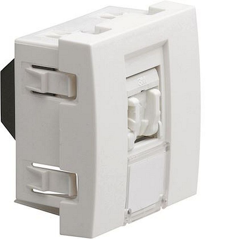 Systo prise RJ45 catégorie 6 UTP pour Grade 1 2 modules Blanc