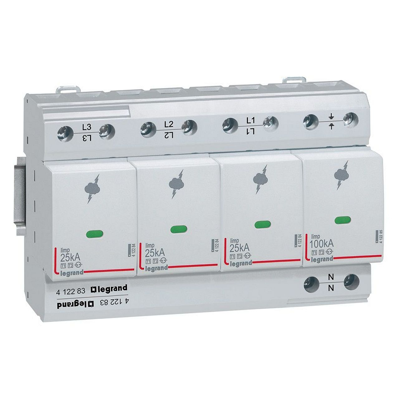 Parafoudre T1 - Iimp 25 kA/pôle - 3P+N