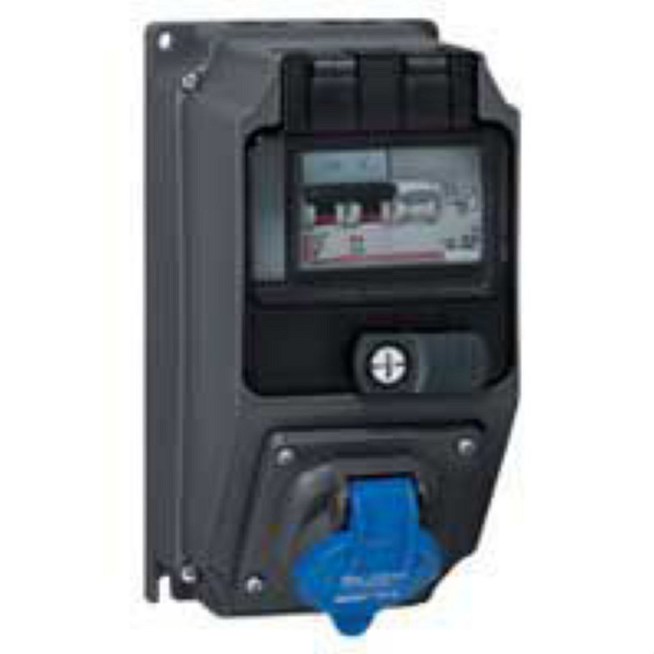 Coffret monoprise Hypra IP44 - prise 2P+T 32A 200V~ à 250V~ + disjoncteur diff