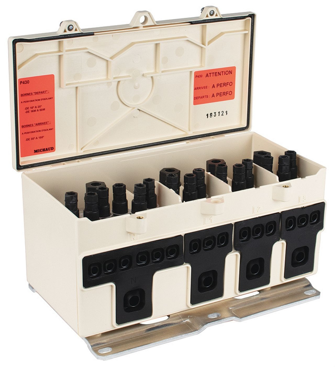 Boîtier de connexion aérien à perfo. d'isolant