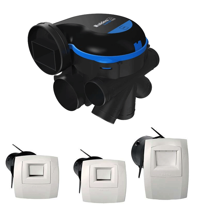 Kit VMC simple flux hygroréglable - EasyHOME HYGRO PREMIUM MW Piles - 11033034 ALDES - 11033034 