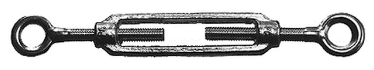 TC-Tendeur de câble à lanterne en acier galva-2 tiges à oeil rond D= 10mm-L: 115