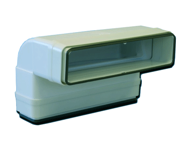 Coude 90° vertical rectangulaire 55x110 plastique à joint - CV 55X110 J - 460056 ATLANTIC - 460056 